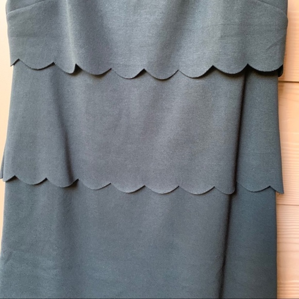 NWT Philosophy Scalloped Layered Black Shift Dress LBD Classic Capsule Luxury - Picture 9 of 15